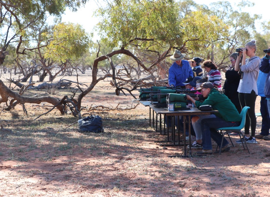 Selecting trap and lure type as well as trap placement will help reduce capture and injury to off-target species like this Rosenberg’s goanna. Photo: CISS