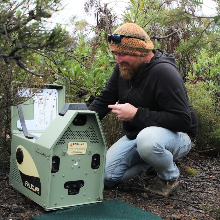 Only an authorised person with required training can operate a Felixer grooming trap. Photo: CISS